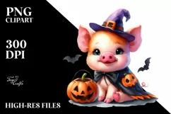 Cute Baby Pig Halloween | Sublimation, Clipart Product Image 3