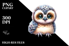 Baby Owl Watercolor PNG Product Image 2