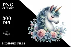 Detailed Baby Unicorn PNG Product Image 3