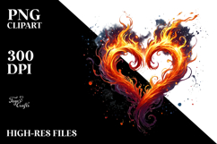 Fire Heart Digital Painting PNG Product Image 2