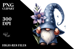 Gnome with Lobelia PNG Product Image 2
