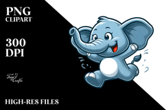 Silly Cartoon Hippo PNG Product Image 2