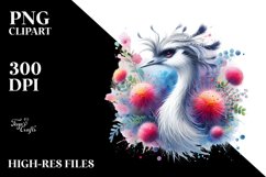 Vibrant Watercolor Rhea | Sublimation Clipart Product Image 3