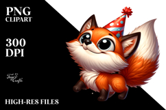 Cartoon Fox Celebration, Transparent PNG Product Image 2