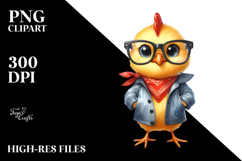 Sublimation Chicken Bandana Raincoat Clipart Product Image 2