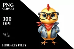 Sublimation Chicken Bandana Raincoat Clipart Product Image 1