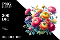 Colorful Abstract Ranunculus Bouquet Product Image 1