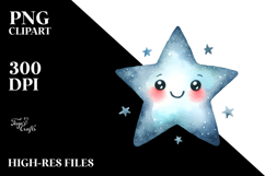 Very Simple Whimsical Smiling Star PNG Product Image 2