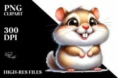 Proud Baby Hamster Sitting Clipart Product Image 3