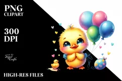 Colorful Baby Duckling with Party Balloons Product Image 3
