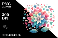 Boho Flower Heart PNG Product Image 2