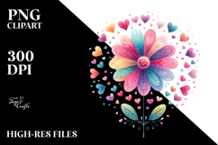 Boho Heart Flower PNG Product Image 2