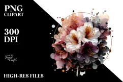 Abstract Glossy Rhododendron Made of , PNG Product Image 2