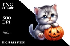 Cute Baby Kitten Sitting PNG Product Image 3