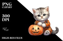 Cute Baby Kitten Sitting PNG Product Image 1