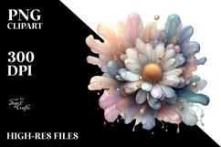 Shiny Daisy Watercolor PNG Product Image 2