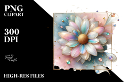 Shiny Daisy Watercolor PNG Product Image 2