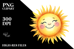 Very Simple Smiling Sun PNG Product Image 2