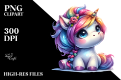 Vibrant Unicorn Drawing PNG Product Image 2