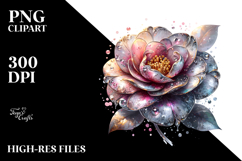 Detailed Shiny Camellia Clipart Product Image 2