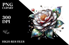 Detailed Shiny Camellia Clipart Product Image 1