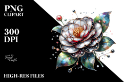 Detailed Shiny Camellia Clipart Product Image 2