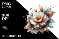 Abstract Detailed Camellia Made of Clipart Product Image 1