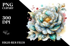Abstract Detailed Camellia Made of Clipart Product Image 3