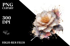 Abstract Detailed Camellia Made of Clipart Product Image 1