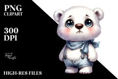 Polar Bear Standing Up Clipart Product Image 2