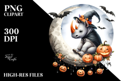 Rhino Dressed for Halloween PNG Product Image 2