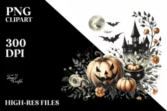 Simple Fiend Vintage Halloween PNG Product Image 1