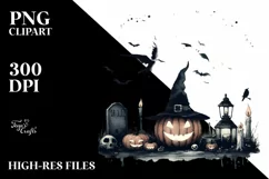 Simple Fiend Vintage Halloween PNG Product Image 3