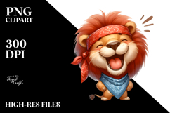 Silly Lion with Pure Joy, Transparent PNG Product Image 2