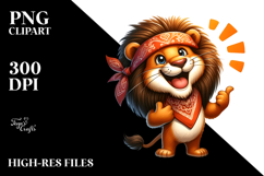Goofy Lion Bandana PNG Product Image 2