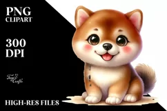 Baby Shiba Inu Smiling | Clipart Product Image 3