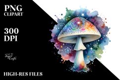 Magical Celestial Mushroom Splash | Sublimation | Clipart Product Image 1