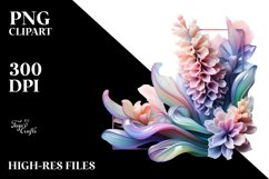 Glossy Hyacinth Watercolor Splash PNG Product Image 2