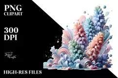 Glossy Hyacinth Watercolor Splash PNG Product Image 2