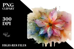 Vibrant Daffodil -like Watercolor PNG Product Image 2