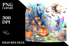 Vibrant Fairy Halloween | Sublimation, Clipart Product Image 1