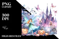 Vibrant Fairy Halloween | Sublimation, Clipart Product Image 2