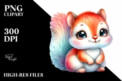 Big-Eyed Baby Squirrel Clipart Product Image 3