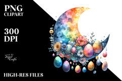 Colorful Half Moon with Hanging Eggs, PNG Product Image 2