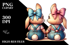 Vintage Bunny Sitting PNG Product Image 2