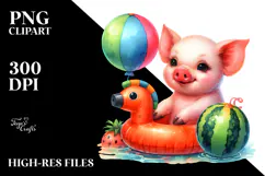 Cute Baby Pig Pumpin | Sublimation Clipart Product Image 2