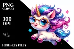 Vibrant Drawing Cute Unicorn PNG Product Image 3