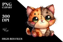 Colorful Plush Cat Watercolor | Sublimation | Clipart Product Image 3