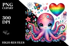 Adorned Baby Octopus Heart PNG Product Image 2