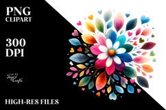 Simple Flower Heart PNG Product Image 2